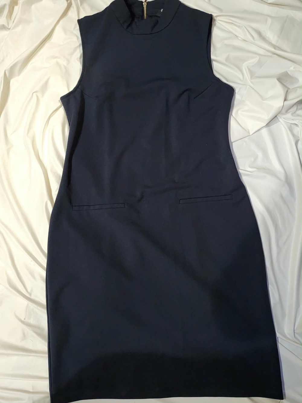 Sharagano Navy Blue Sleeveless Sheath Dress Size 6